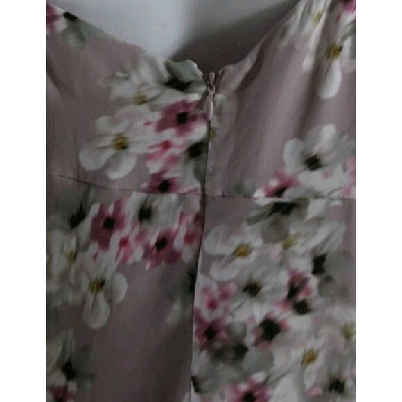 Parker Asymmetrical Ruffled Floral Print Dress Pink Size Large NWT $378 - Picture 7 of 12